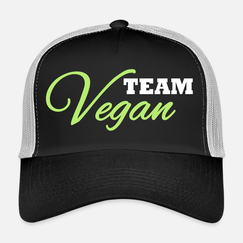 Team Vegan - Trucker Cap - Schwarz/Steingrau