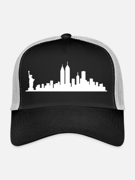 NYC-Skyline - Trucker Cap - Schwarz/Steingrau