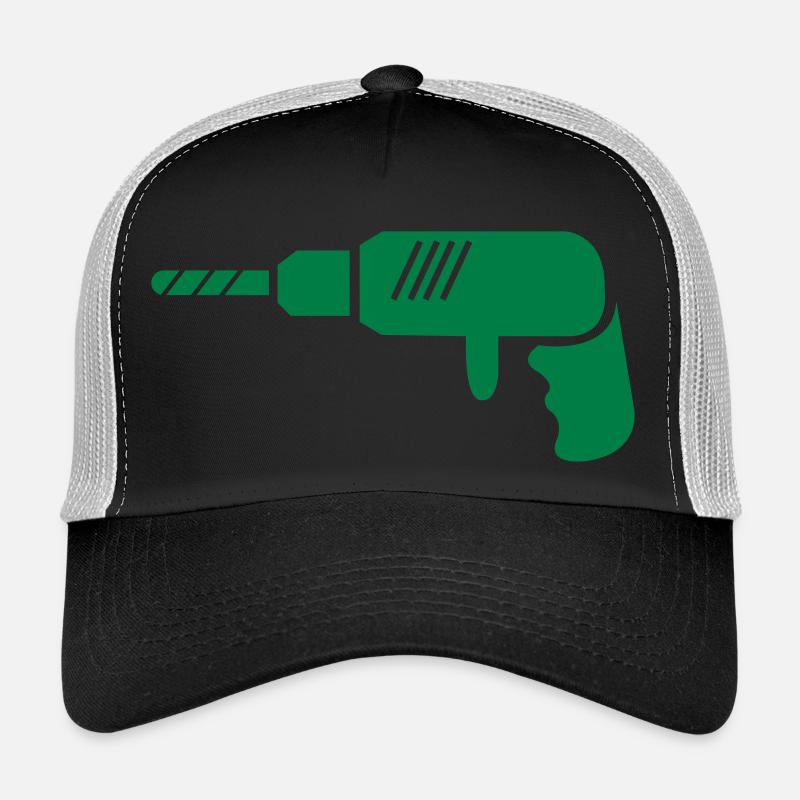bohrmaschine_001 - Trucker Cap - Schwarz/Steingrau