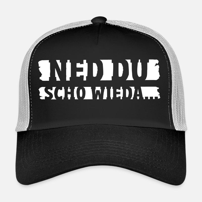Ned du scho wieder bayerischer Spruch Geschenk - Trucker Cap - Schwarz/Steingrau