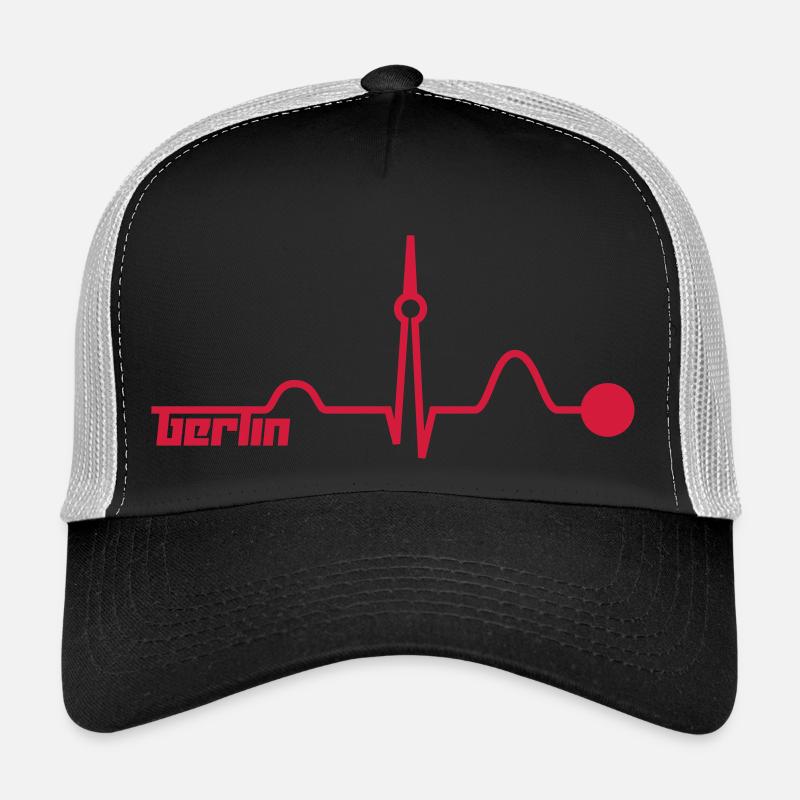 Berlin 6 (Vector) - Trucker Cap - Schwarz/Steingrau