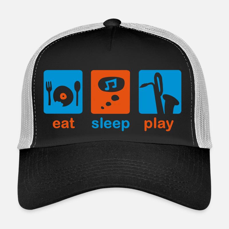 saxophone - Trucker Cap - Schwarz/Steingrau