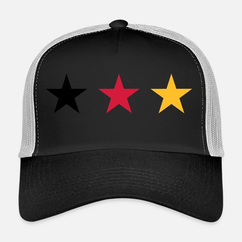 Drei Sterne Deutschlandfahne Trucker Cap