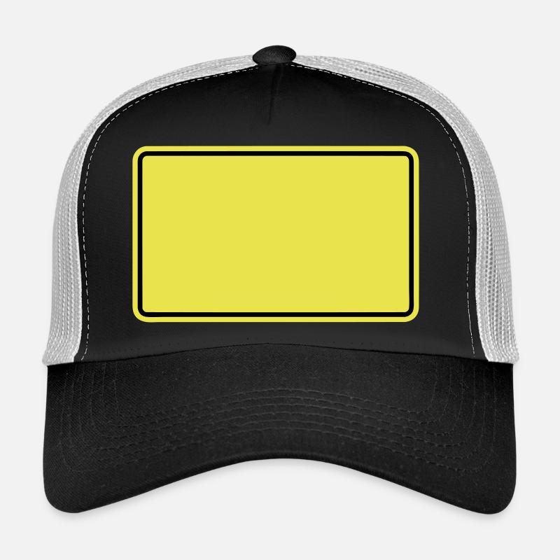 Ortsschild - Trucker Cap - Schwarz/Steingrau