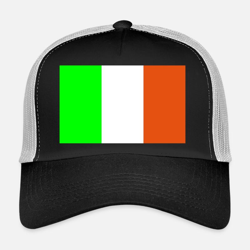 ireland flag - Trucker Cap - Schwarz/Steingrau