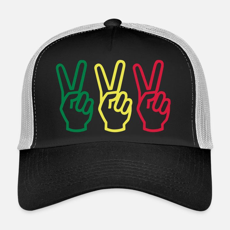 victory reggae - Casquette trucker  - noir/gris pierre