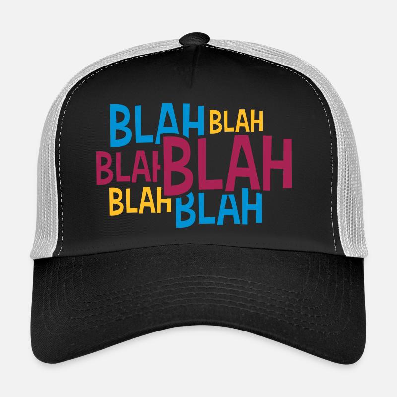 Comic Blah Coloré - Casquette trucker  - noir/gris pierre