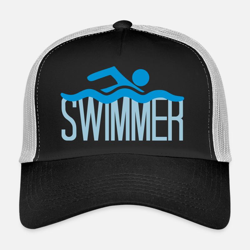 nageur logo conception pictogramme natation baignade Casquette trucker 