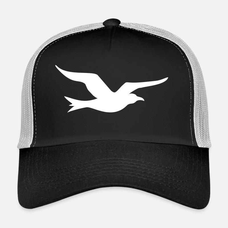 Möwe von der Küste Geschenk - Trucker Cap - Schwarz/Steingrau