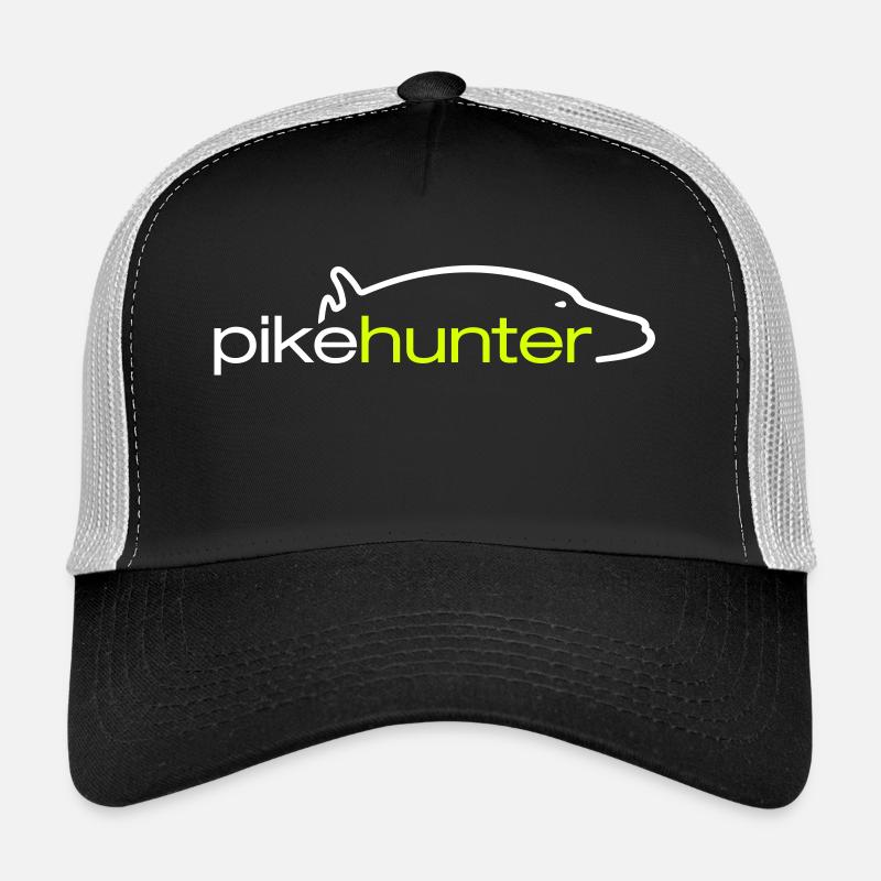 Pike Hunter-kleiner Logo-Branding - Trucker Cap - Schwarz/Steingrau
