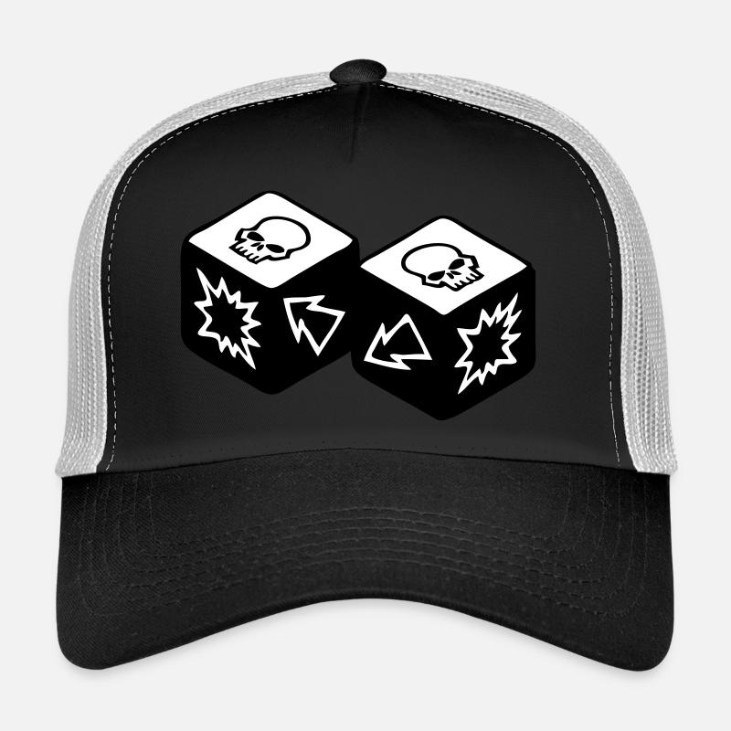 Double Skull - Casquette trucker  - noir/gris pierre
