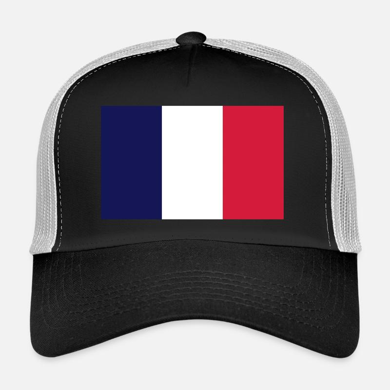 Frankreich - Trucker Cap - Schwarz/Steingrau