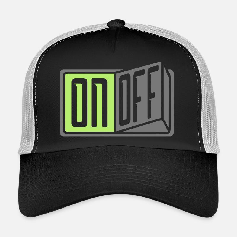 einschalten on off schalter taste button ausschalt Trucker Cap
