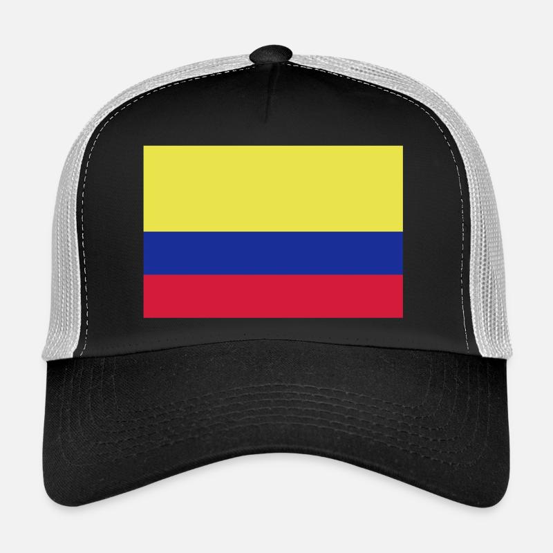 drapeau_colombie - Trucker Cap - Schwarz/Steingrau