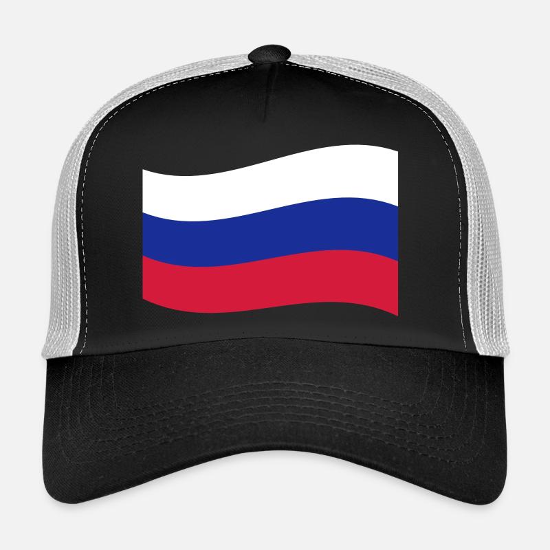 russia - Trucker Cap - Schwarz/Steingrau