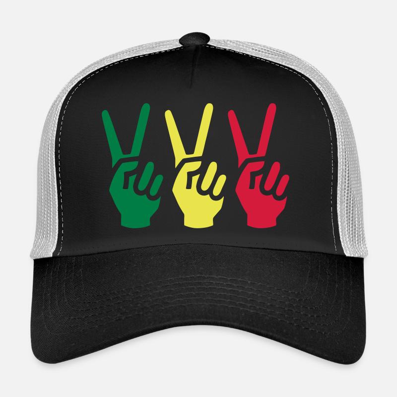 victory reggae - Casquette trucker  - noir/gris pierre