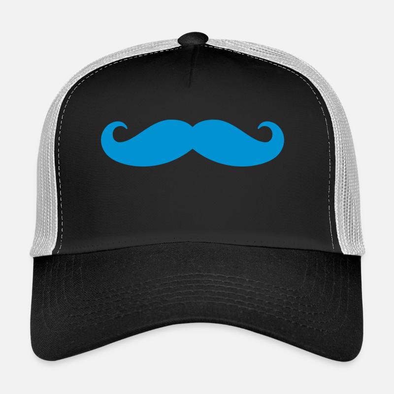 Mustache - Trucker Cap - Schwarz/Steingrau