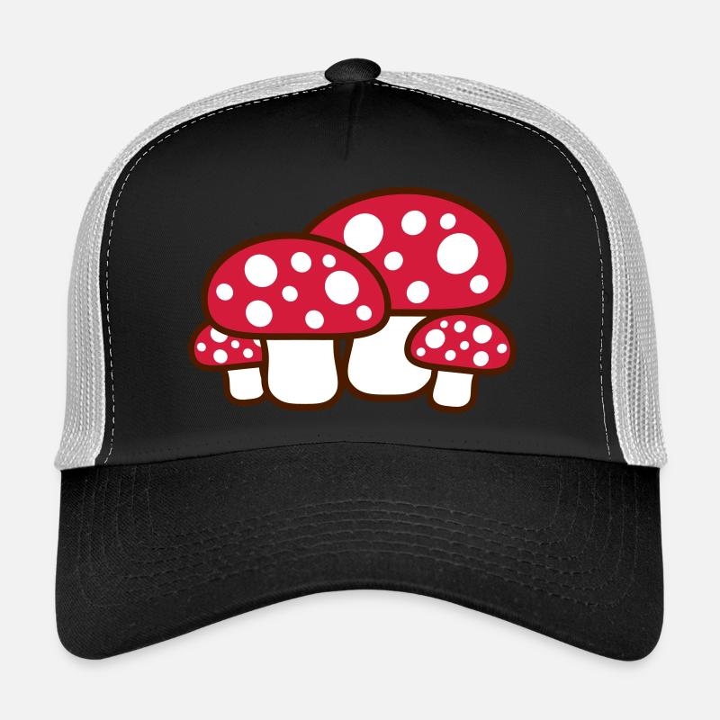 De nombreux champignons points rouges motif champignon champignon Casquette trucker 