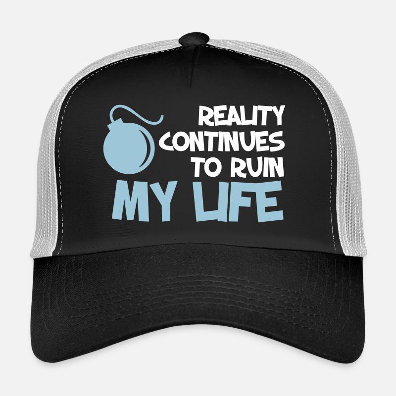 Funny Quotes. Zitat. Humor. Geschenk - Trucker Cap - Schwarz/Steingrau