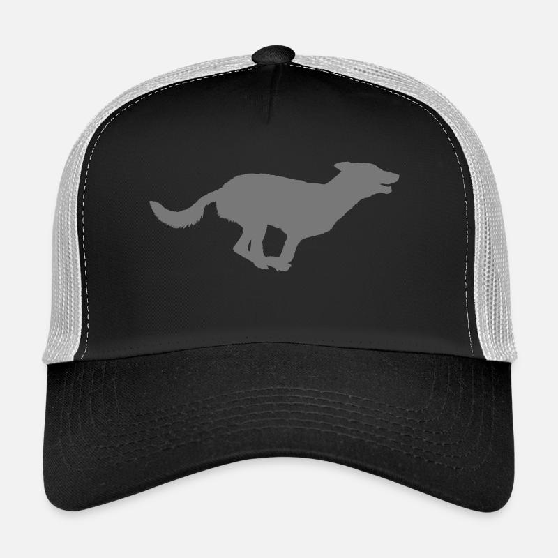 Hund Shilouette run - Trucker Cap - Schwarz/Steingrau