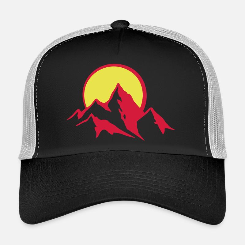 bergpanorama_4_2c - Trucker Cap - Schwarz/Steingrau