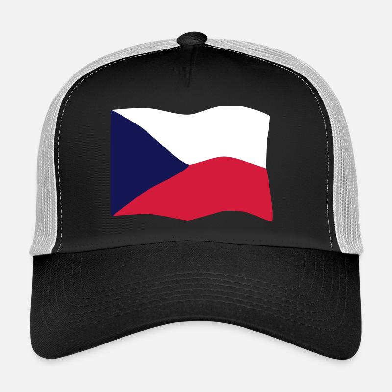 Czech Republic flag - Trucker Cap - black/stone grey
