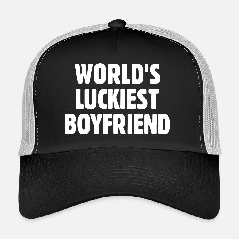 World's Luckiest Boyfriend - Trucker Cap - black/stone grey