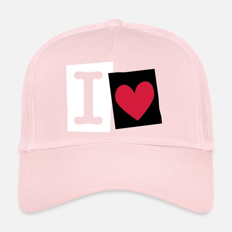 I Love (cutter font) Casquette trucker 