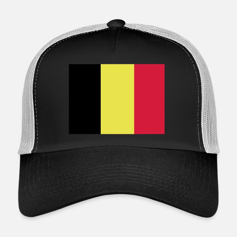 drapeau belge - Casquette trucker  - noir/gris pierre