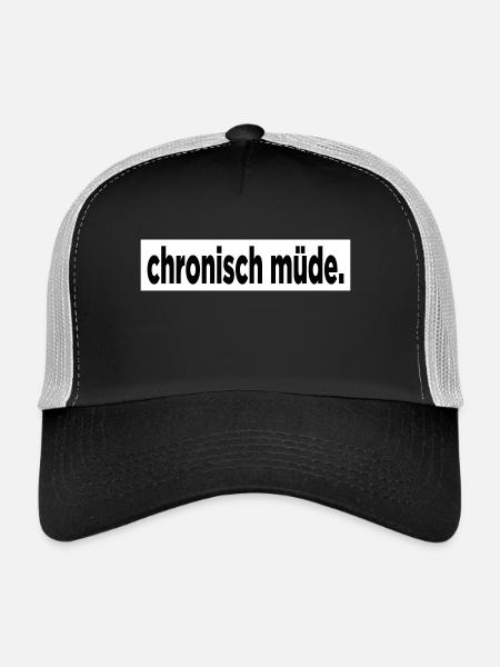 Chronic fatigue. - Trucker Cap - black/stone grey - Front