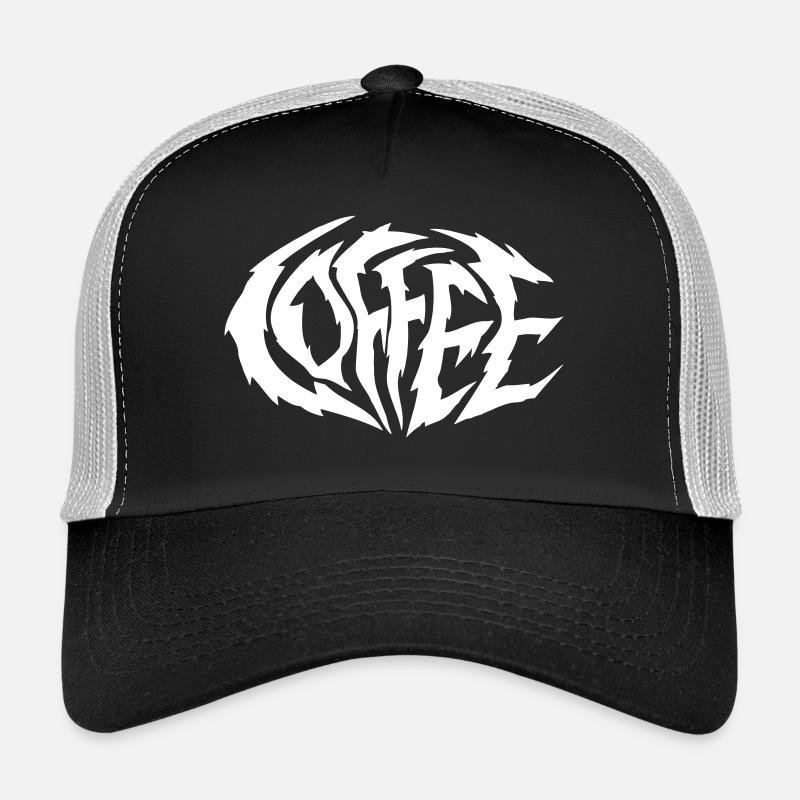 Coffee Kaffee Heavy Metal Logo Trucker Cap