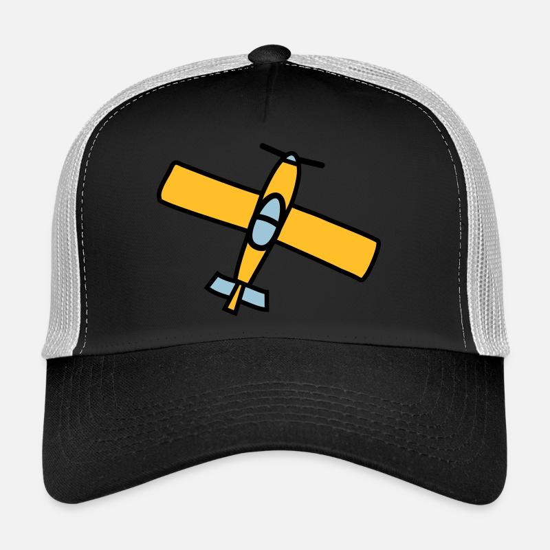 Airplane Design - Trucker Cap - Schwarz/Steingrau