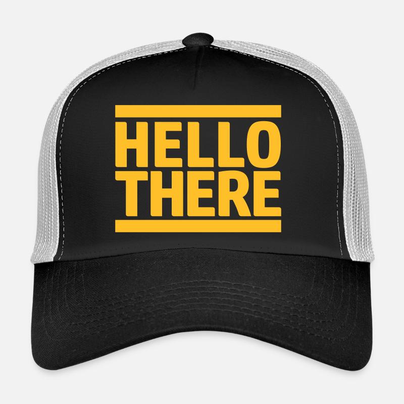 Yellow Hello There Trucker Cap