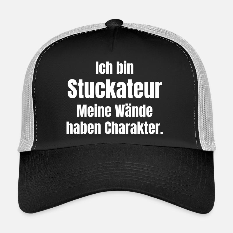 Stuckateur - Trucker Cap - Schwarz/Steingrau