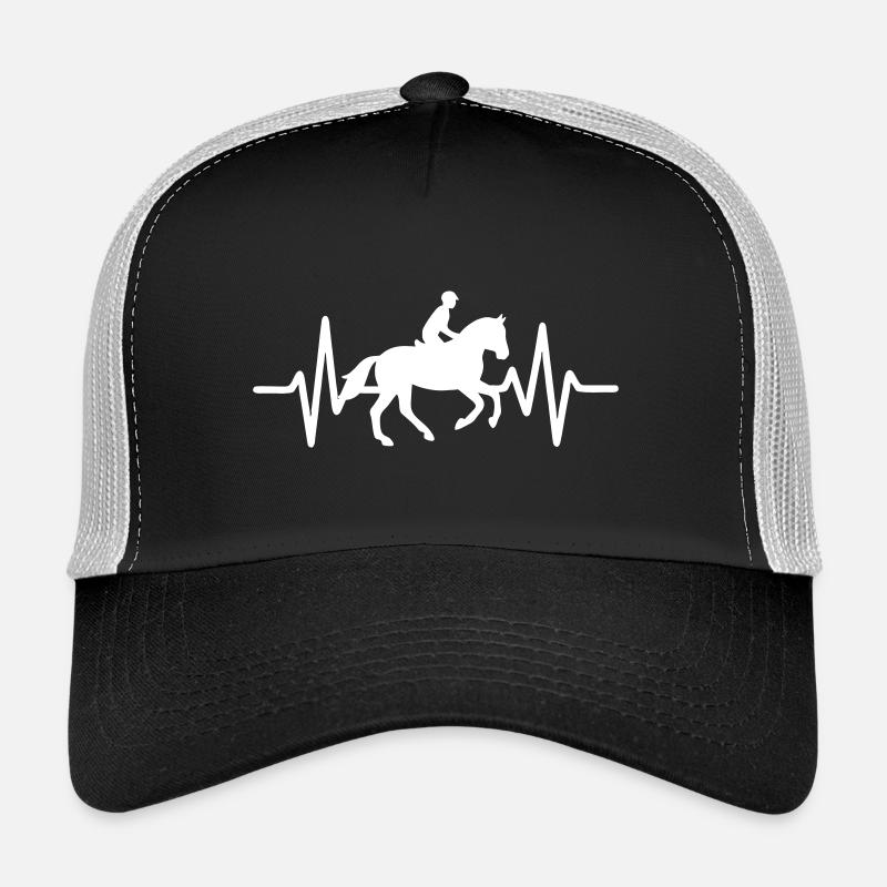 Herzschlag Reiten - Trucker Cap - Schwarz/Steingrau