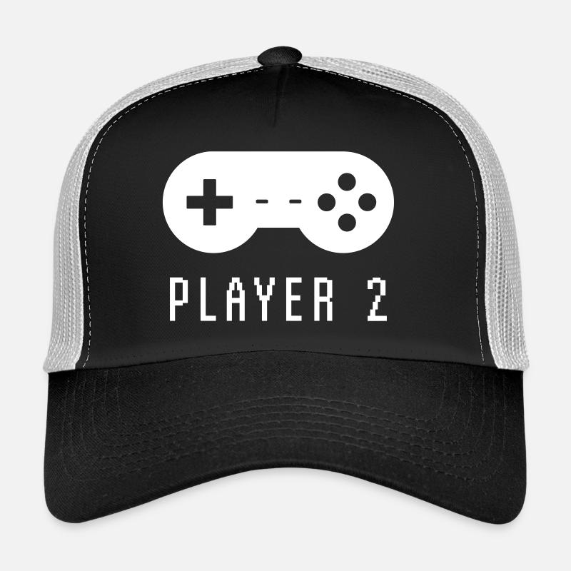Gamer Player 2 - Trucker Cap - Schwarz/Steingrau