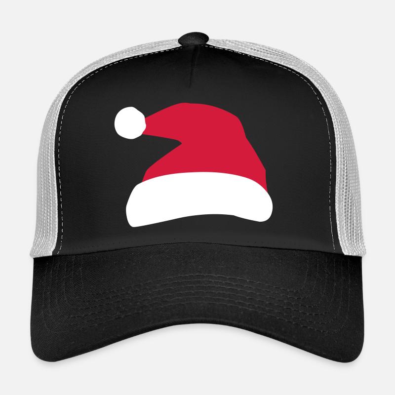 Weihnachtsmann Mütze - Trucker Cap - Schwarz/Steingrau