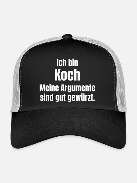 Ich bin Koch - Trucker Cap - Schwarz/Steingrau