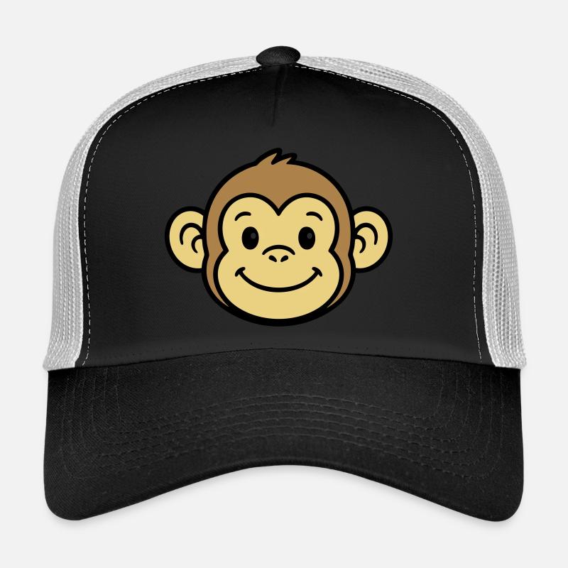 Visage de Singe - Casquette trucker  - noir/gris pierre