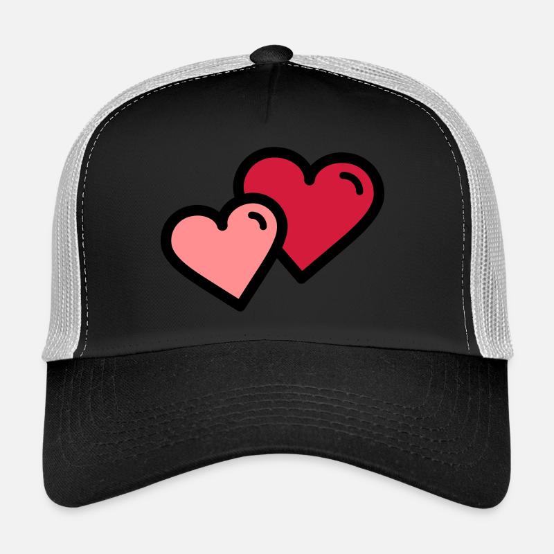 Valentinstags Herzen: Doppelherz Trucker Cap
