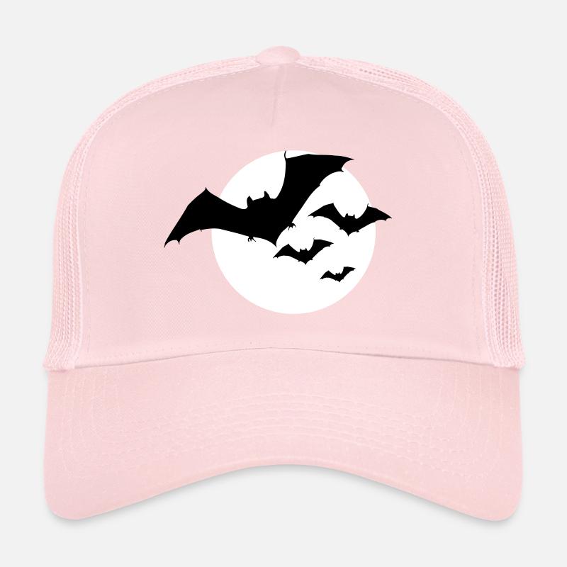 Bat Swarm Moon Halloween 2c Trucker Cap