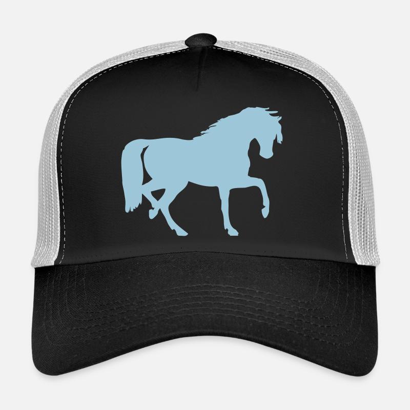 Pferd - Trucker Cap - Schwarz/Steingrau