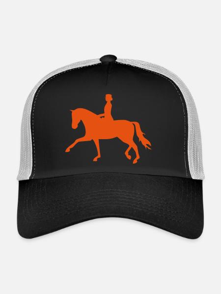 cheval - Casquette trucker  - noir/gris pierre - Devant