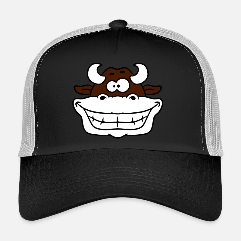 Verrückte Grinsende Kuh Trucker Cap