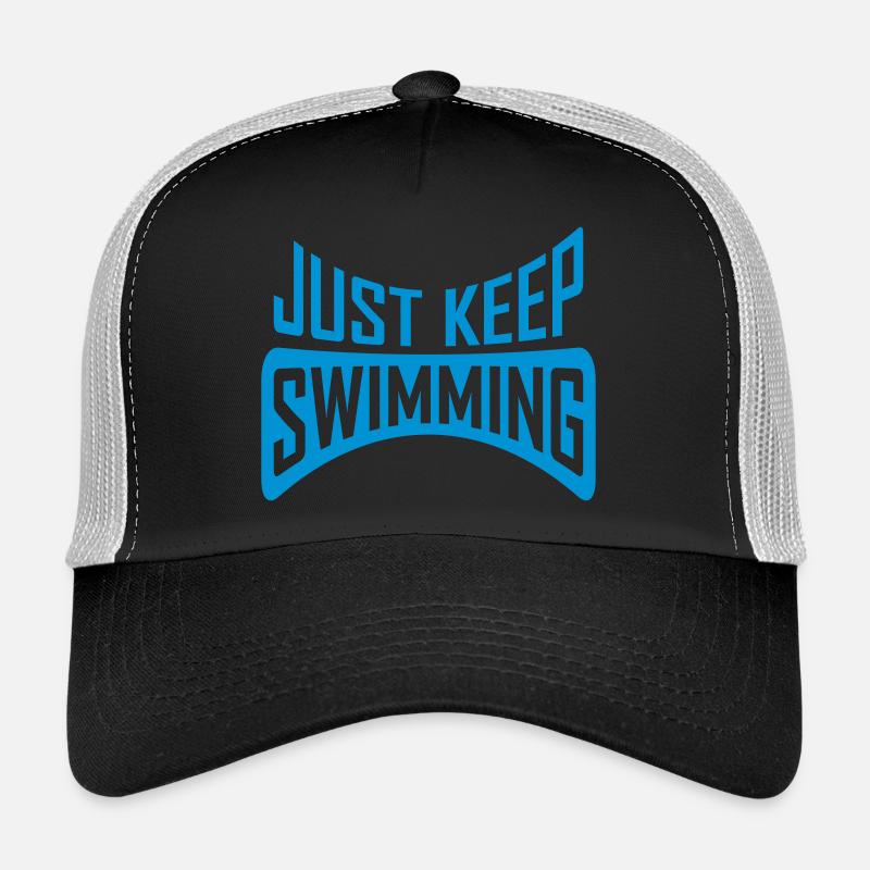 Just Keep Swimming - Trucker Cap - Schwarz/Steingrau