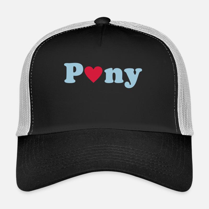 Pony - Trucker Cap - Schwarz/Steingrau