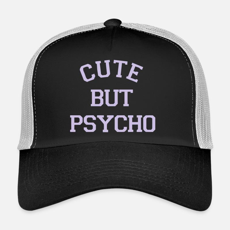 CUTE BUT PSYCHO - Trucker Cap - black/stone grey
