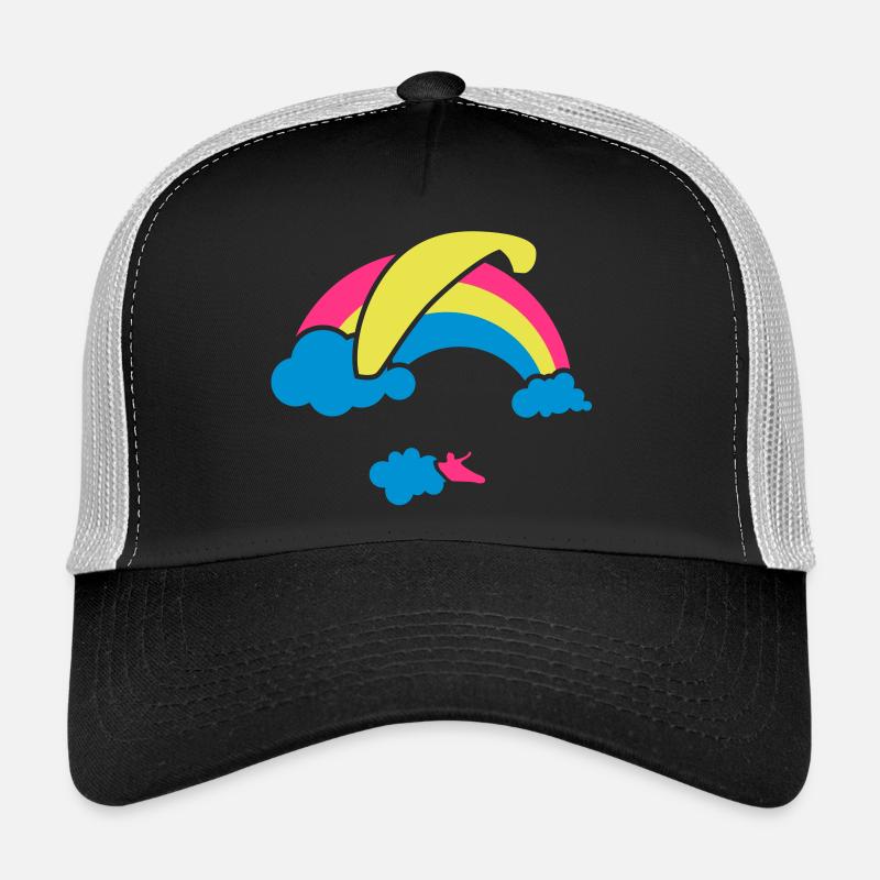 Rainbow & Clouds Paragliding - Trucker Cap - black/stone grey