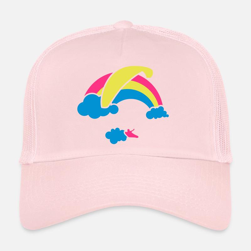 Arc en ciel et nuages Parapente Casquette trucker 