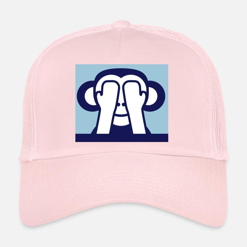 3 singes sages ne voient rien garde les yeux cachés Casquette trucker 
